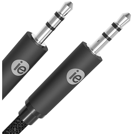 Iessentials 6Ft Brded Aux Cbl Blk IEN-BC6AUX-BK